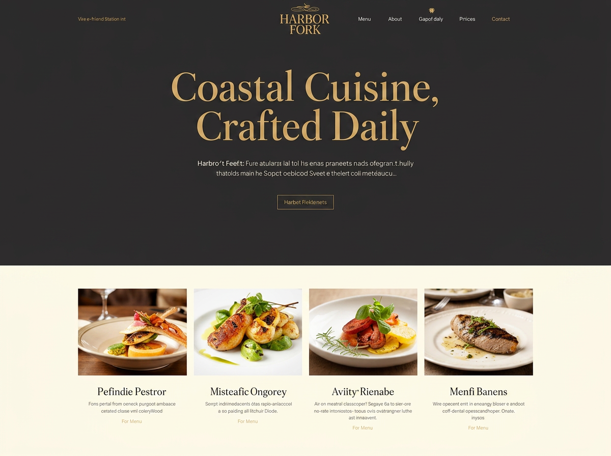 Harbor Fork website by LaunchSite