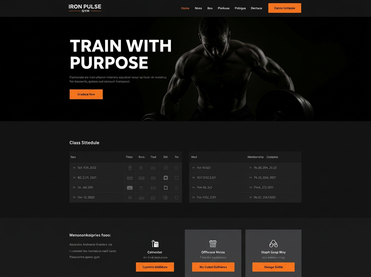 Iron Pulse Gym website by LaunchSite
