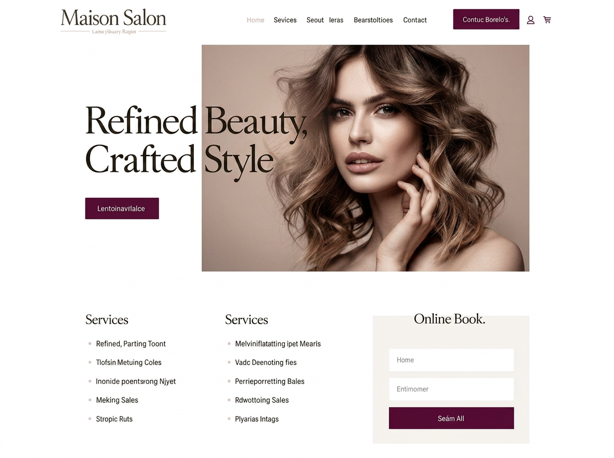 Maison Salon website by LaunchSite